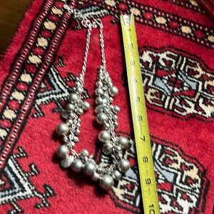 Fun silver-toned bead necklace